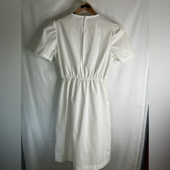 Sunshine Alley White Linen Sz 13P Vintage Women's Dress Excellent Condition GHF5 - Picture 3 of 5
